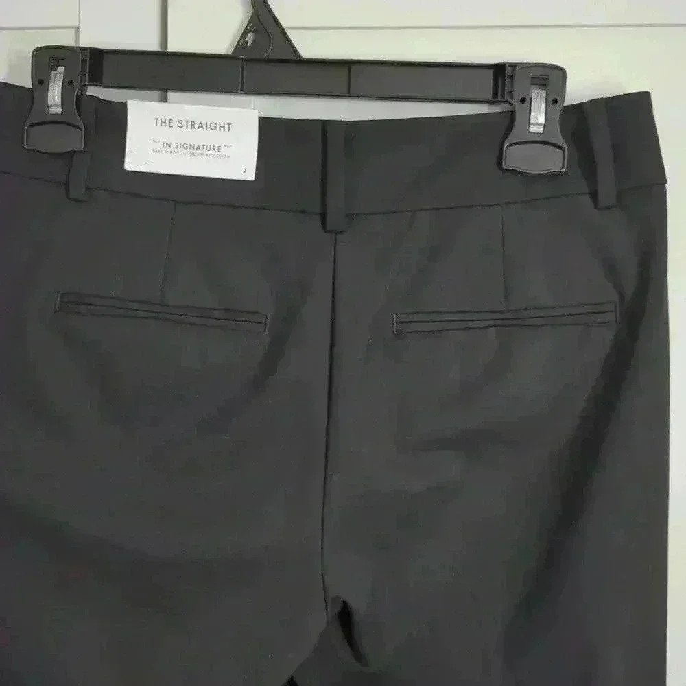 ANN TAYLOR | Factory The Straight  Black Dress Pants Size 2 - Picture 5 of 5